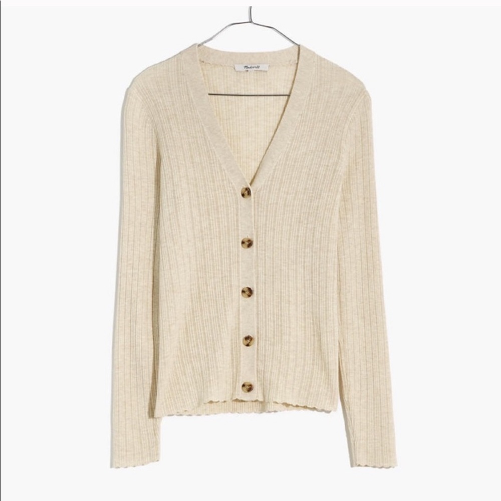 Madewell Pointelle Ribbed Cardigan